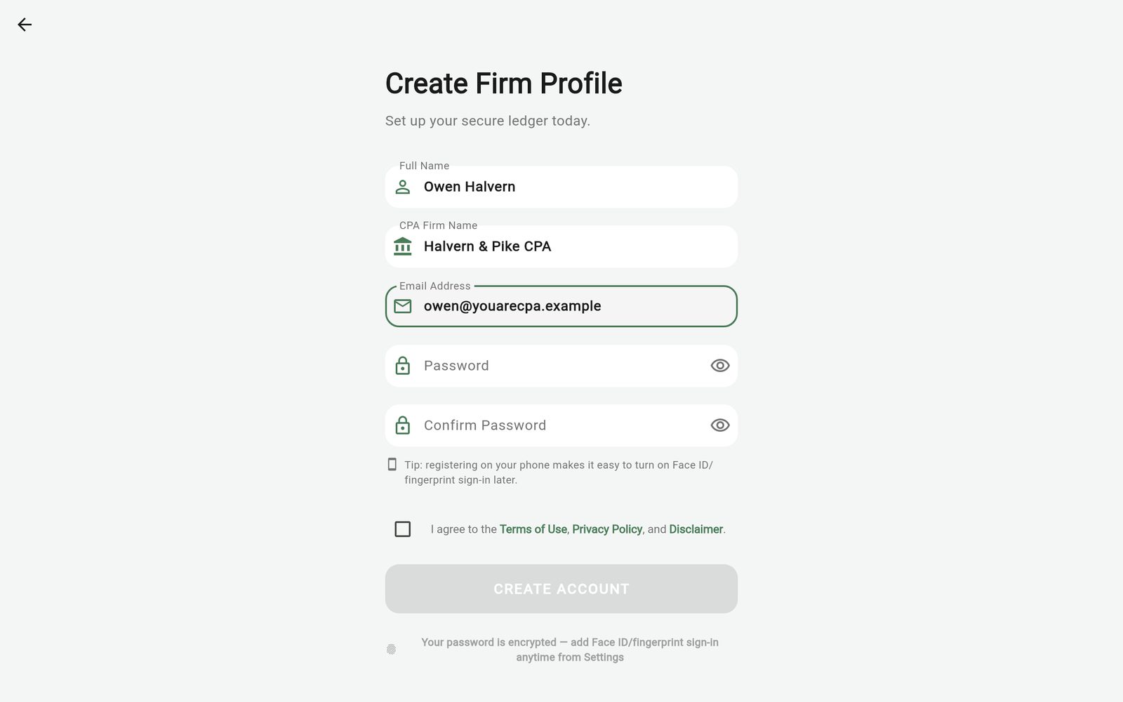UncleLess: Register your firm
