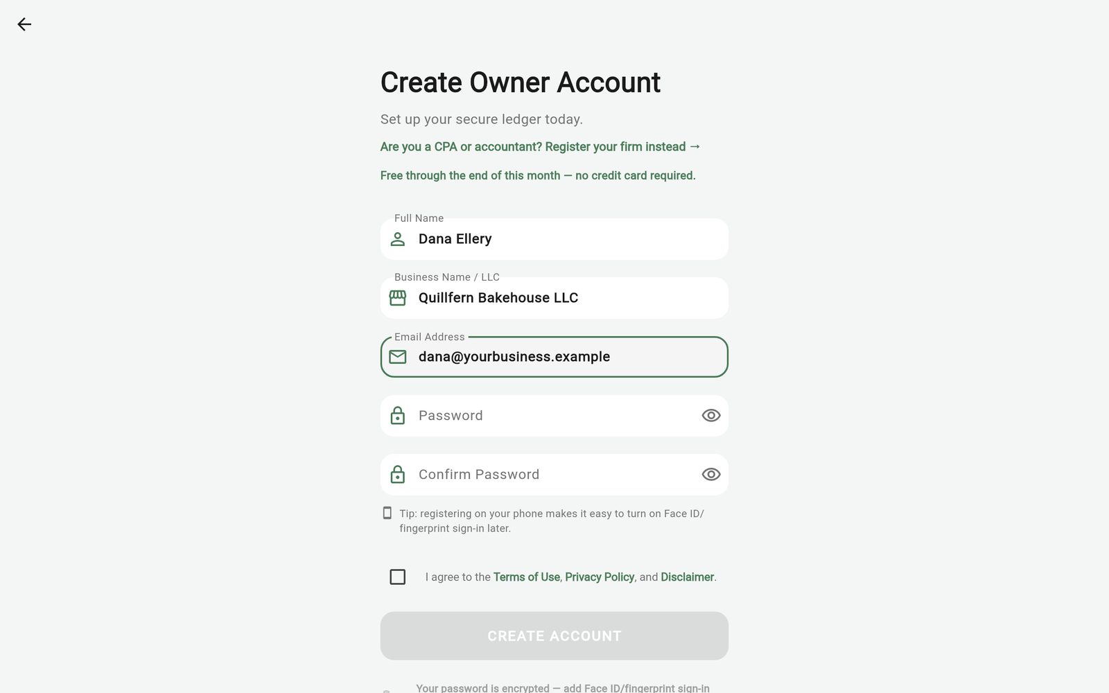 UncleLess: Sign up